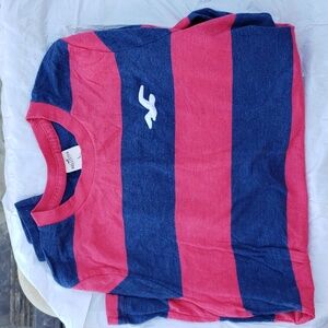 Hollister long sleeve red/blue stripe sz Large